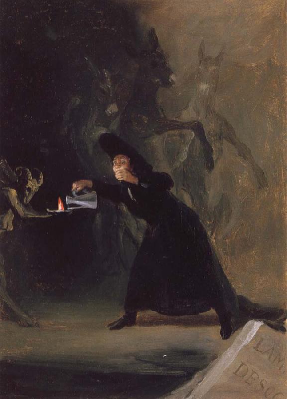 Francisco de Goya A Scene from El Hechizado por Fuerza oil painting image